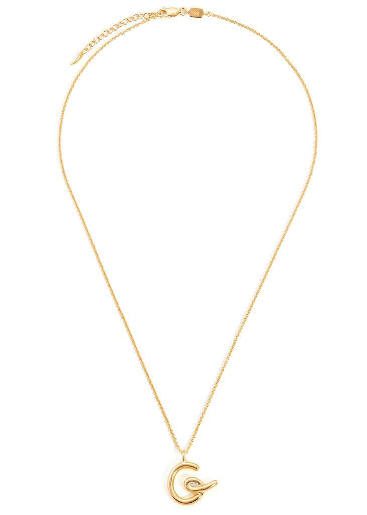 商品Missoma|G initial 18kt gold-plated necklace,价格¥1116,第1张图片