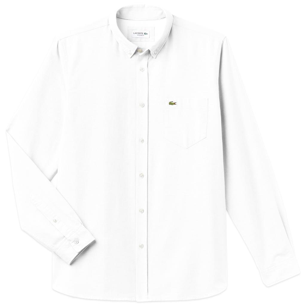 Lacoste Long Sleeve Oxford Shirt CH4976 - White商品第1张图片规格展示