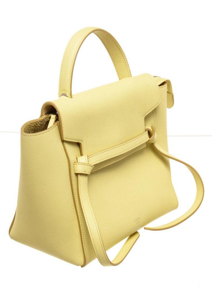 商品[二手商品] Celine|Celine Yellow Leather Micro Belt Bag Tex Shoulder Bag,价格¥13113,第4张图片详细描述