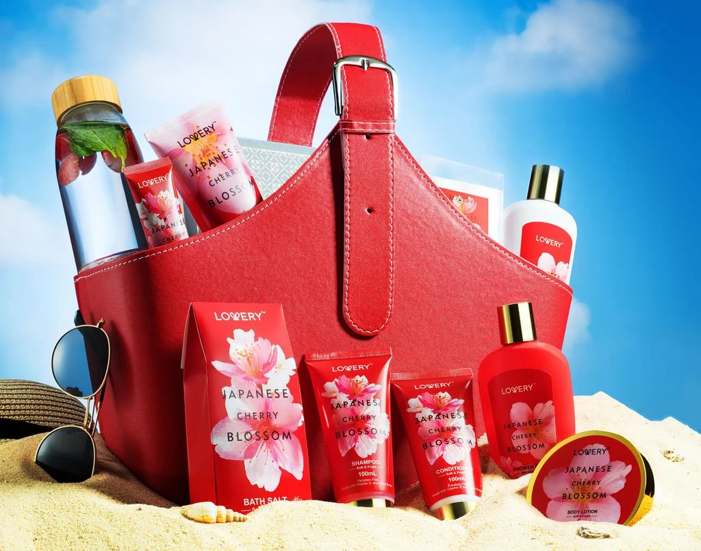 商品Lovery|Japanese Cherry Blossom Deluxe Spa Bag 25-Piece Set,价格¥531,第4张图片详细描述