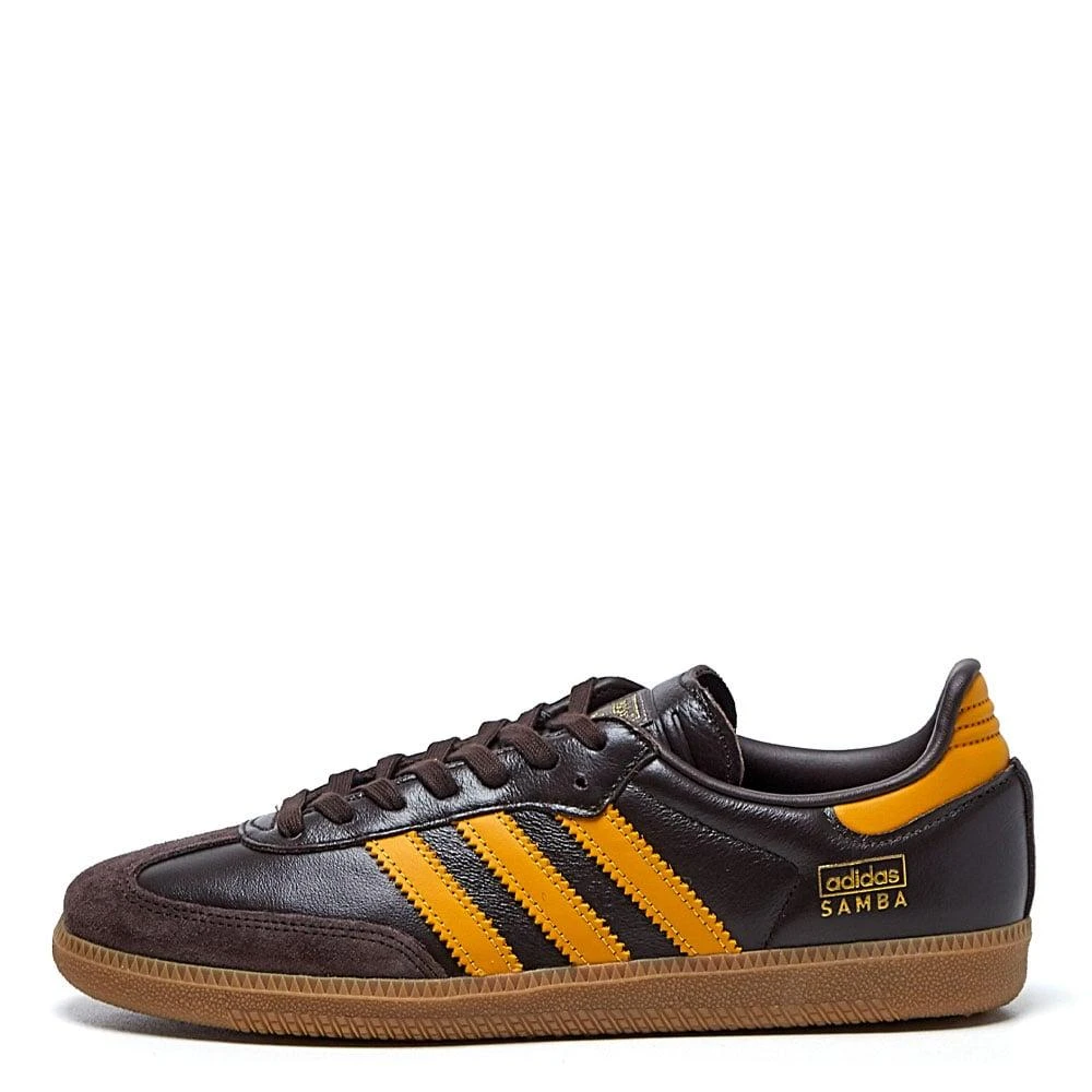 商品Adidas|adidas Samba OG Trainers - Dark Brown / Preloved Yellow,价格¥728,第1张图片