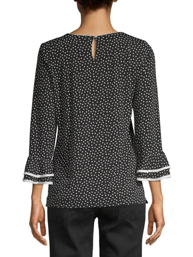 商品Karl Lagerfeld Paris|Dotted Bell-Sleeve Top,价格¥375,第2张图片详细描述