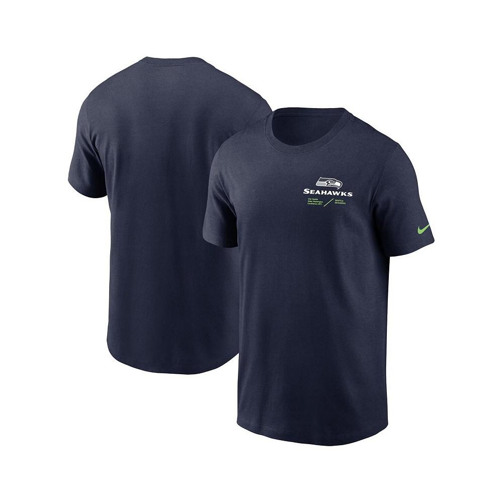 Men's College Navy Seattle Seahawks Infograph Lockup Performance T-shirt商品第1张图片规格展示
