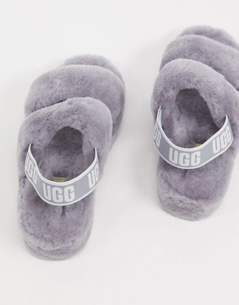 商品UGG|UGG Oh Yeah logo double strap sandals in soft amethyst,价格¥773,第3张图片详细描述