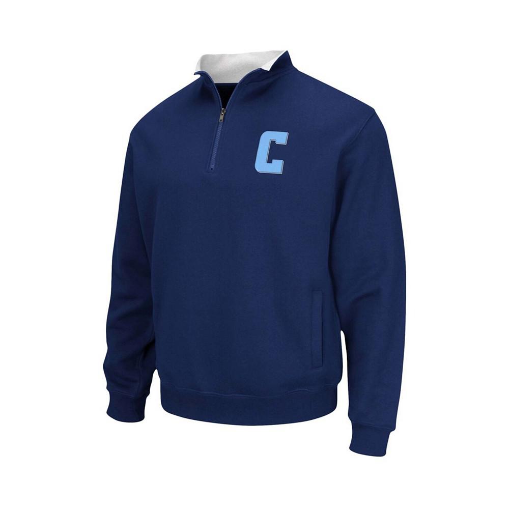 Men's Navy Columbia University Tortugas Team Logo Quarter-Zip Jacket商品第3张图片规格展示