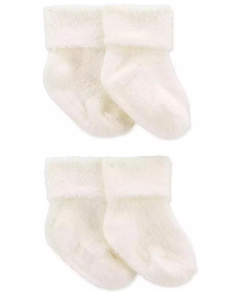 商品Carter's|Baby Boys or Baby Girls Fold Over Cuff Booties, Pack of 4,价格¥61,第1张图片