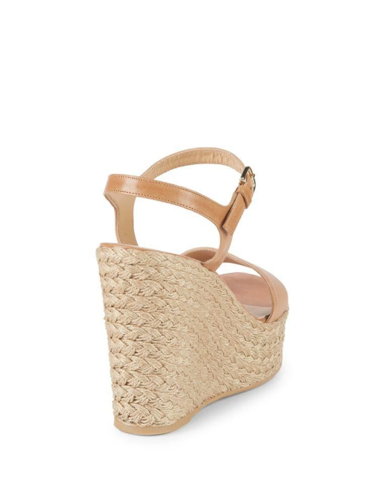 商品Stuart Weitzman|Single Leather Wedge Espadrilles,价格¥3353,第2张图片详细描述