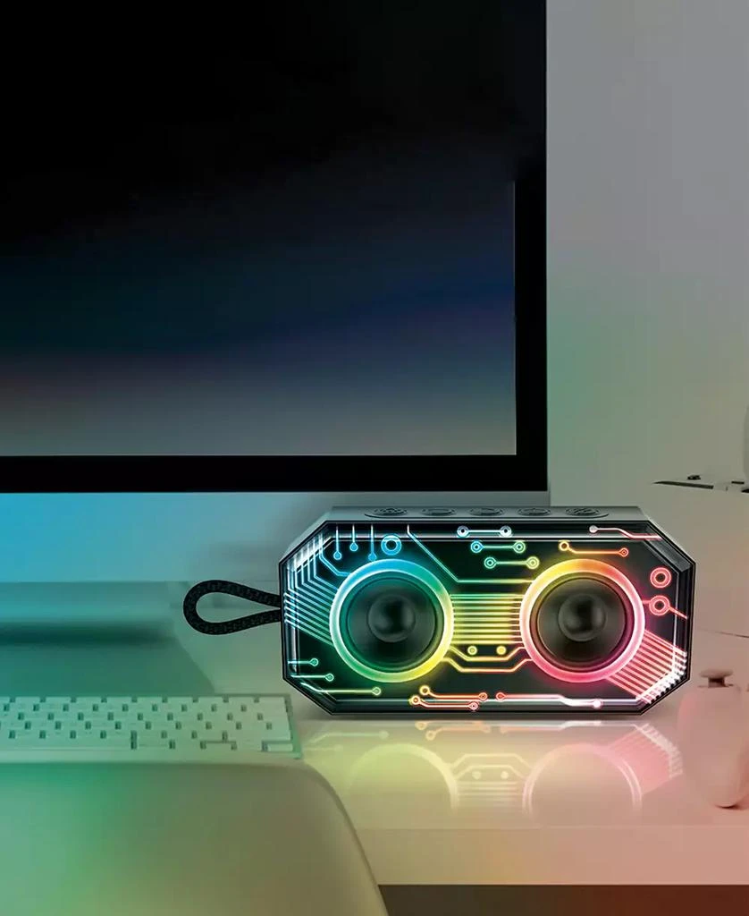 商品Brookstone|Cyber Sync Wireless LED Portable Speaker,价格¥105,第3张图片详细描述