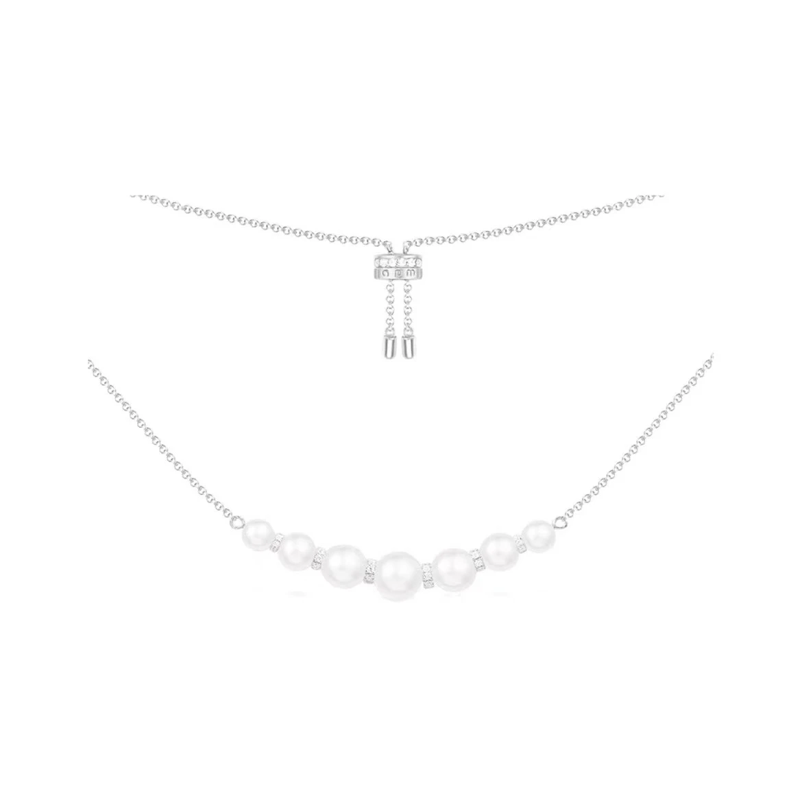 商品apm Monaco|精致珍珠可调节女款银白色送女友AC6112XPL（香港仓发货）,价格¥963,第1张图片