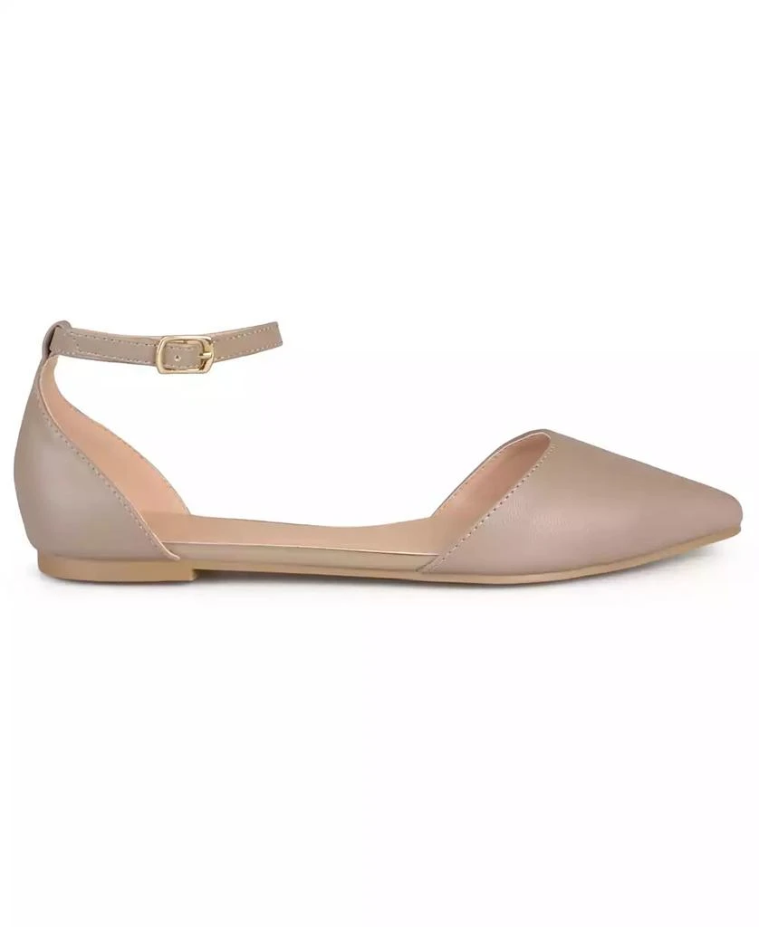 商品Journee Collection|Women's Reba Ankle Strap Pointed Toe Flats,价格¥223,第2张图片详细描述