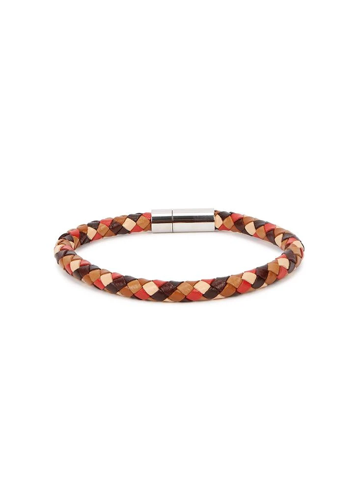 商品Paul Smith|Tonal brown woven leather bracelet,价格¥874,第3张图片详细描述