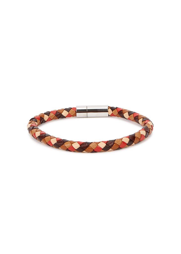商品Paul Smith|Tonal brown woven leather bracelet,价格¥747,第5张图片详细描述