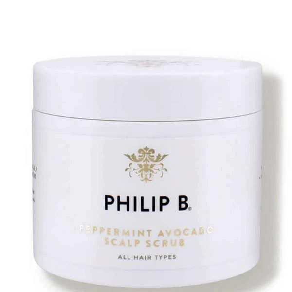 商品Philip B|Philip B Peppermint Avocado Scalp Scrub 236ml,价格¥639,第1张图片