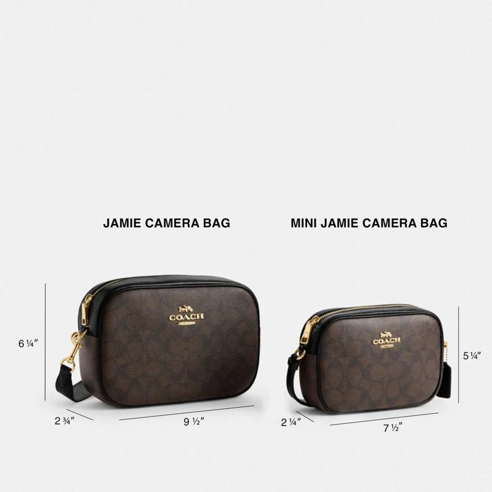 【COACH】Mini Jamie Camera Bag★シグネチャー柄★ Coach Mini Jamie Camera Bag In Signature Canvas With Floral