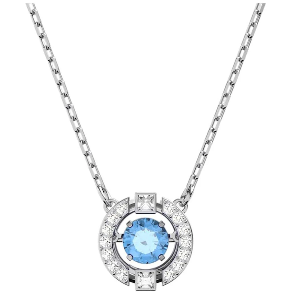 商品Swarovski|Swarovski Women's Necklace - Sparkling Dance Rhodium Plated Round Blue Stone | 5279425,价格¥682,第1张图片