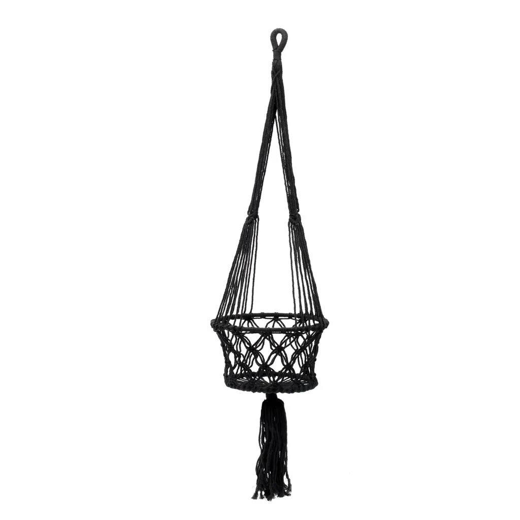 商品预计3周后发货 Bazar Bizar|Le Porte-Plante Macramé - Noir - L,价格¥9239,第2张图片详细描述