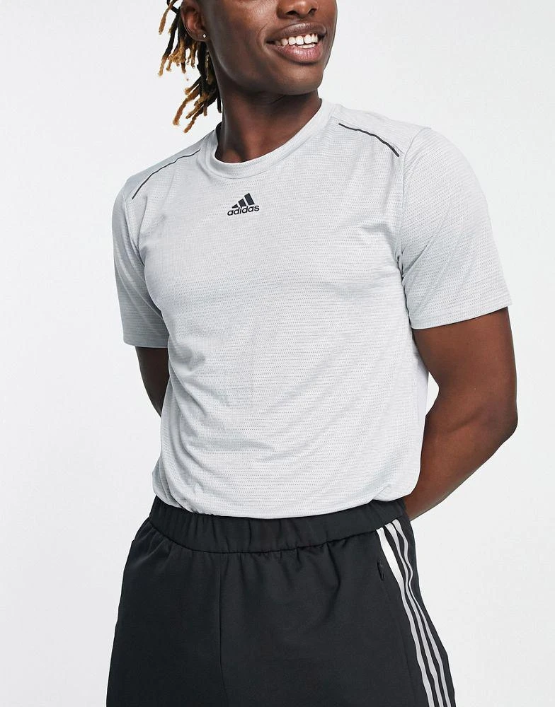 商品Adidas|adidas Training HIIT short sleeve t-shirt in grey,价格¥293,第1张图片