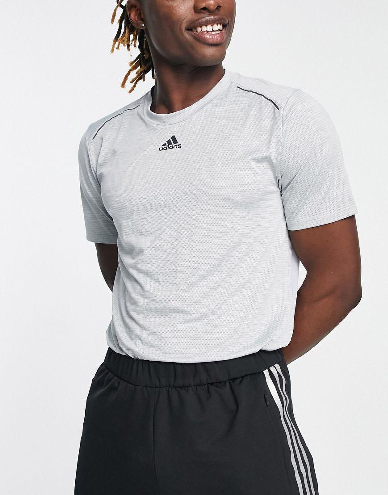 商品Adidas|adidas Training HIIT short sleeve t-shirt in grey,价格¥269,第1张图片