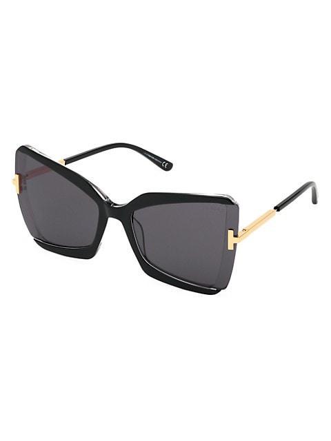 商品Tom Ford|Gia 63MM Butterfly Sunglasses,价格¥3595,第4张图片详细描述