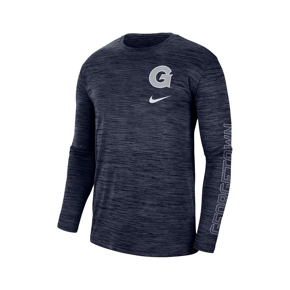 商品NIKE|Men's Navy Georgetown Hoyas Velocity Legend Team Performance Long Sleeve T-shirt,价格¥299,第2张图片详细描述