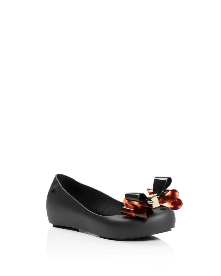 商品Mini Melissa|女孩(小童)Girls' Mel by Melissa Ultragirl Bow Ballet Flats - Little Kid,价格¥563,第1张图片