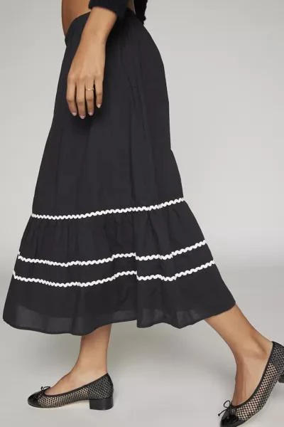 商品Kimchi Blue|Kimchi Blue Mariana Tiered Midi Skirt,价格¥492,第4张图片详细描述