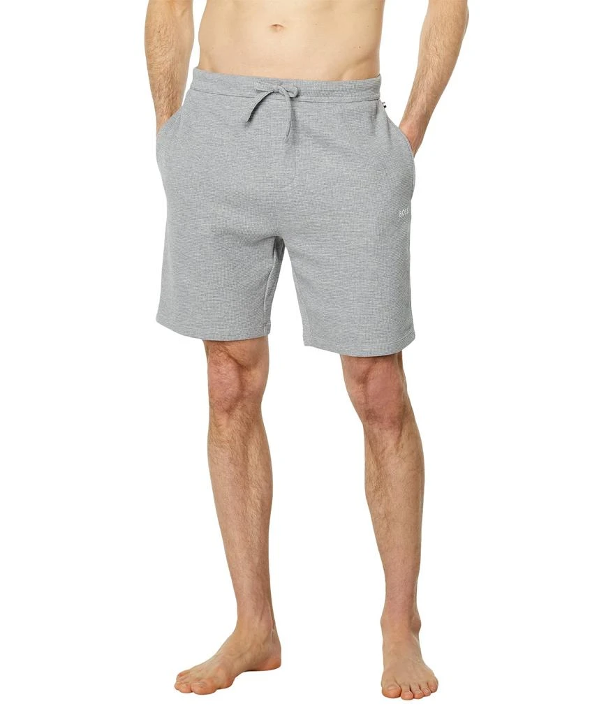 商品Hugo Boss|Waffle Contrast Logo Lounge Shorts,价格¥198,第1张图片