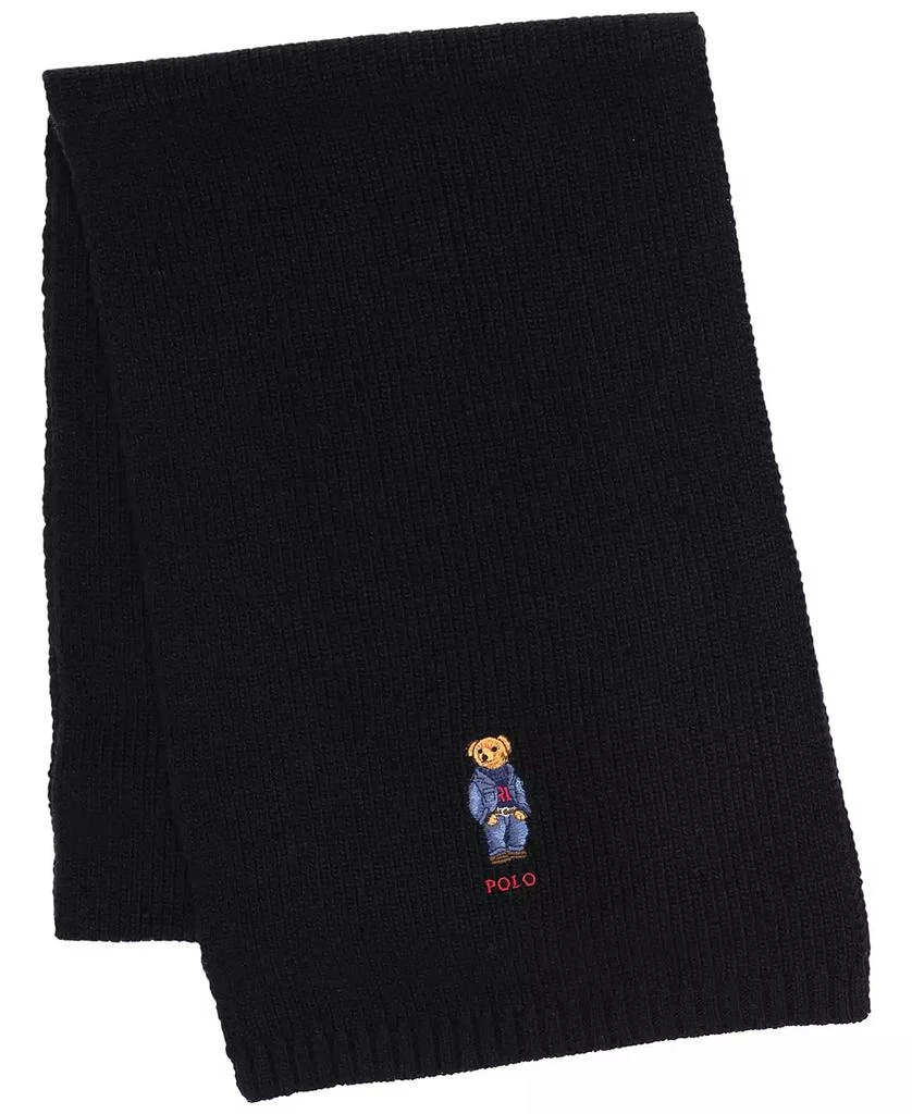 商品Ralph Lauren|Men's Solid Denim Bear Scarf,价格¥441,第3张图片详细描述