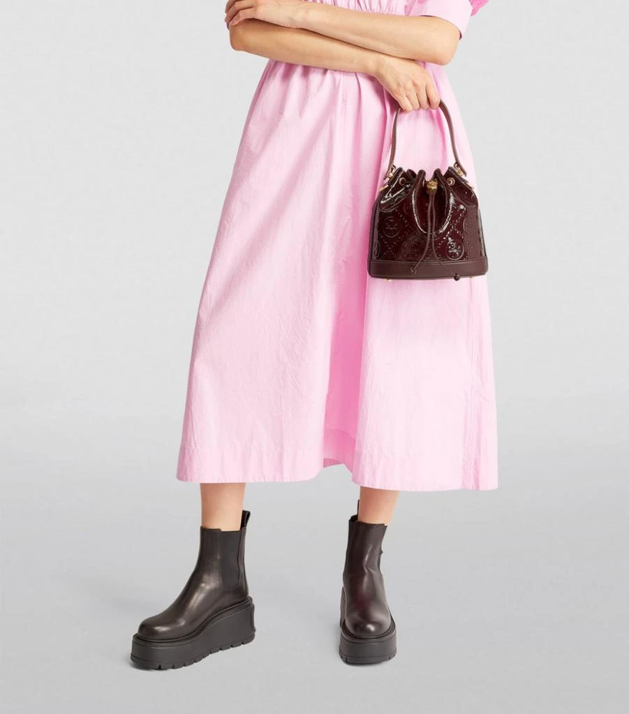 商品Tory Burch|Leather T Monogram Bucket Bag,价格¥5744,第5张图片详细描述