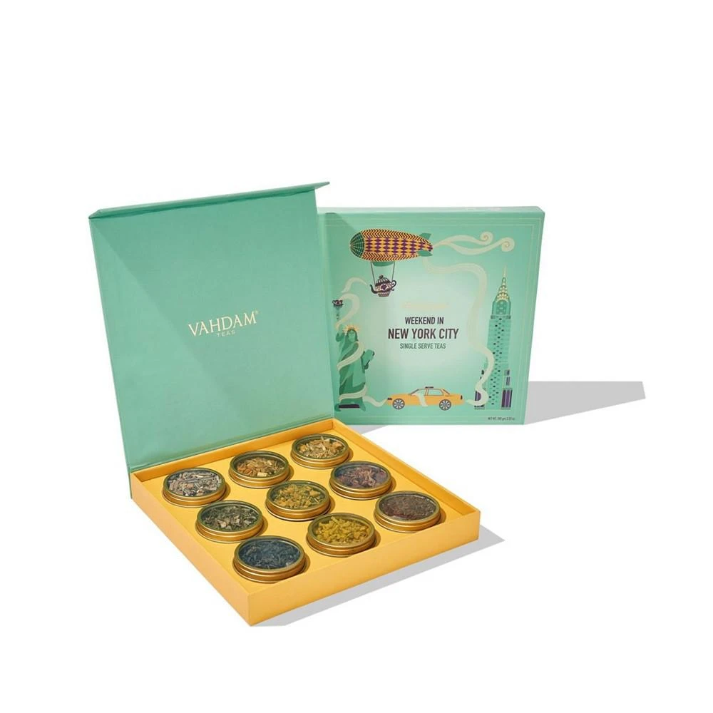 商品Vahdam Teas|Weekend in New York Gift Set - 9 Loose Leaf Teas,价格¥299,第1张图片
