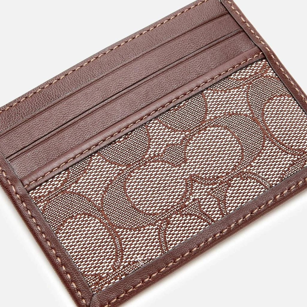 商品Coach|Coach Men's Signature Jacquard Card Case - Oak,价格¥459,第3张图片详细描述