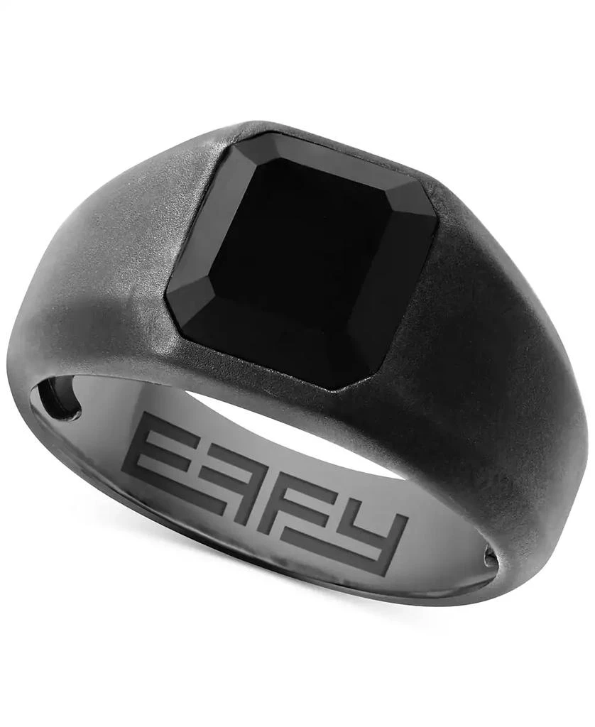 商品Effy|EFFY® Men's Onyx Solitaire Ring in Black Rhodium-Plated Sterling Silver,价格¥1122,第1张图片