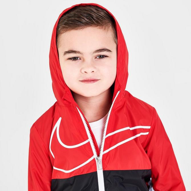 Boys' Toddler Nike Sportswear Swoosh Fleece Lined Jacket商品第5张图片规格展示