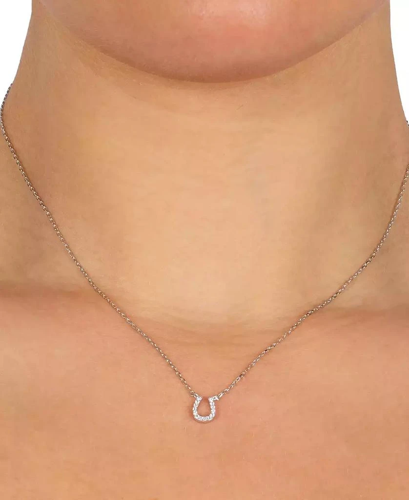 商品Giani Bernini|Cubic Zirconia Horseshoe Pendant Necklace in 18k Gold-Plated Sterling Silver, 16" + 2" extender, Created for Macy's,价格¥103,第2张图片详细描述