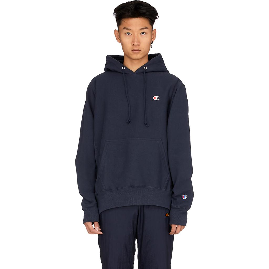 Reverse Weave Pullover Hoodie - Navy商品第1张图片规格展示