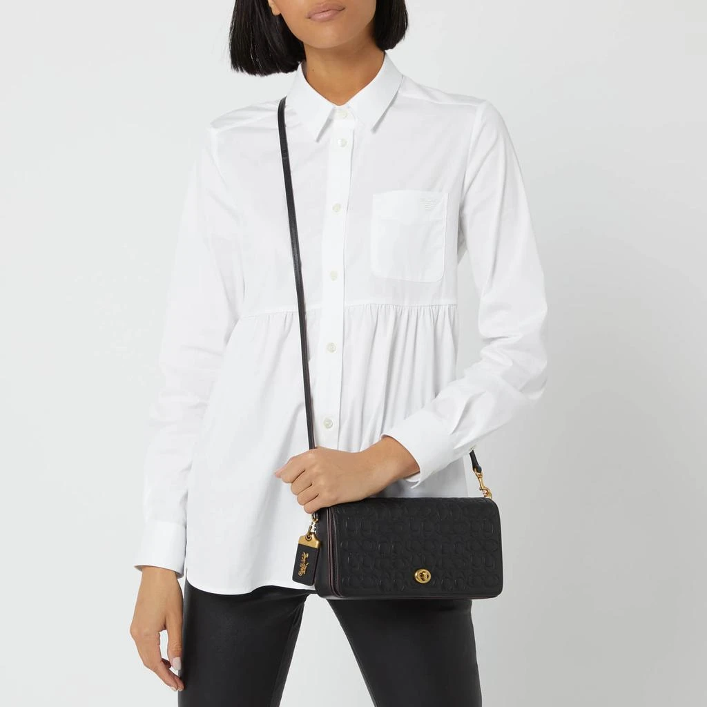 商品Coach|Coach Women's Signature Dinky Cross Body Bag - Black,价格¥2646,第3张图片详细描述