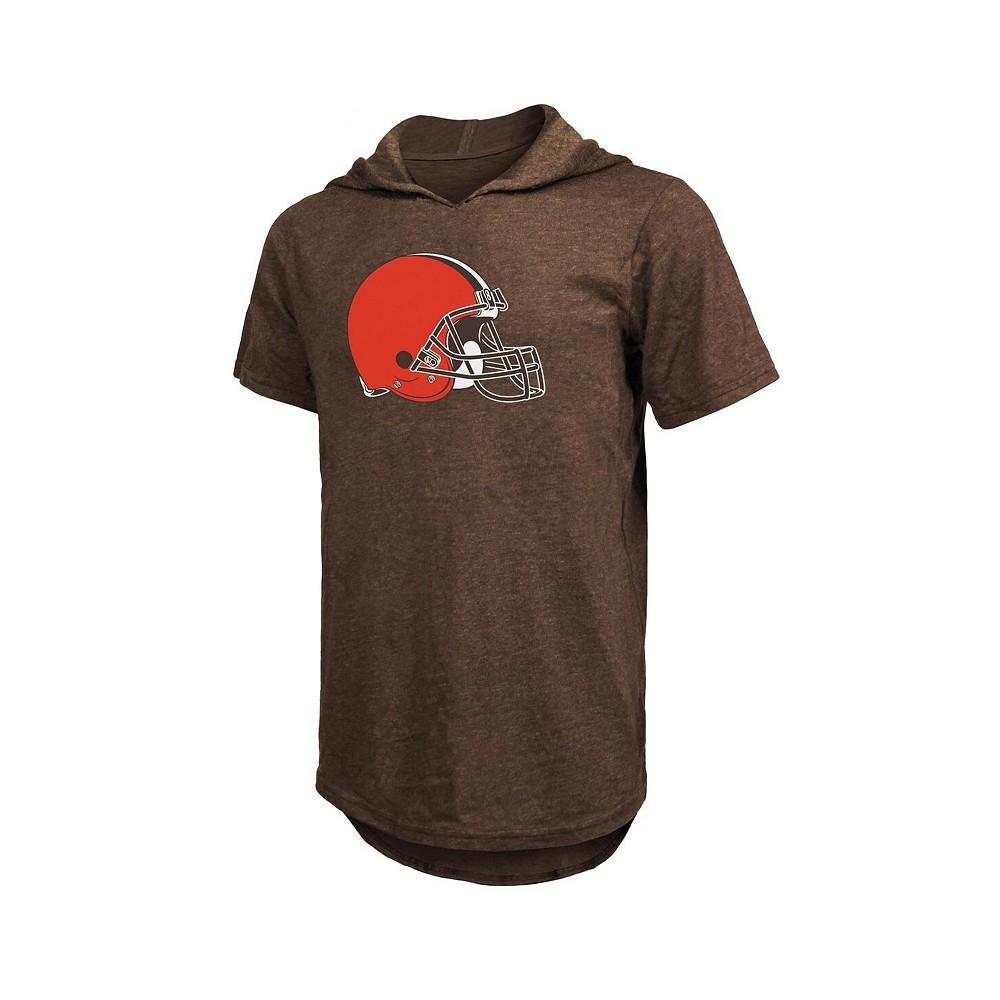 商品Majestic|Men's Fanatics Nick Chubb Brown Cleveland Browns Player Name and Number Tri-Blend Hoodie T-shirt,价格¥409,第4张图片详细描述