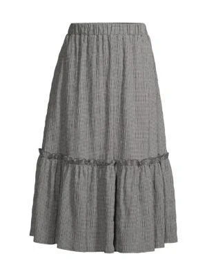 商品Tahari|​Textured Ruffle Midi Skirt,价格¥226,第3张图片详细描述