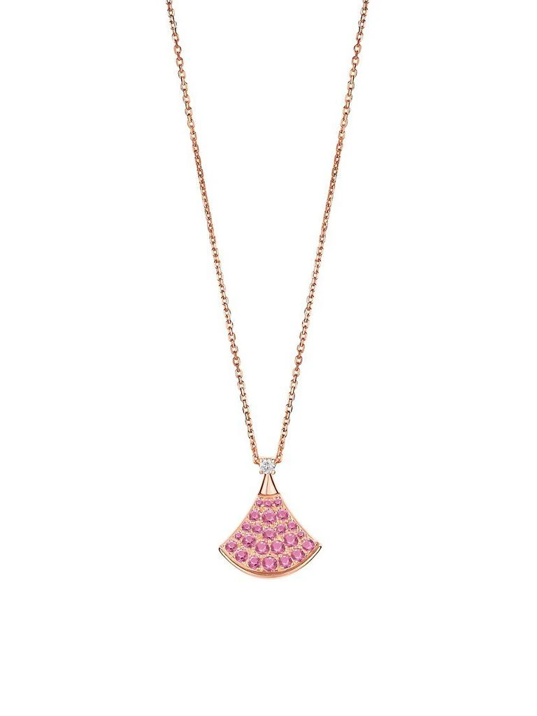 商品BVLGARI|Divas' Dream 18K Pink Gold, Pink Sapphire, & Diamond Pendant Necklace,价格¥34676,第1张图片