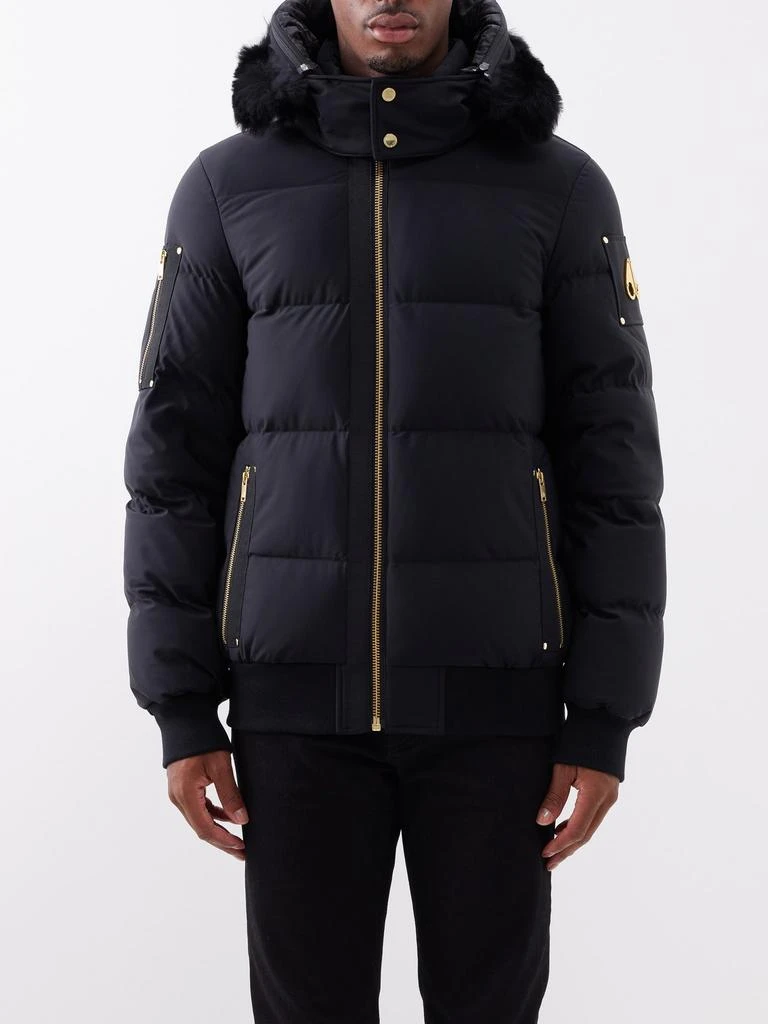 商品Moose Knuckles|Gold Stagg shearling-trim quilted down coat,价格¥6834,第1张图片