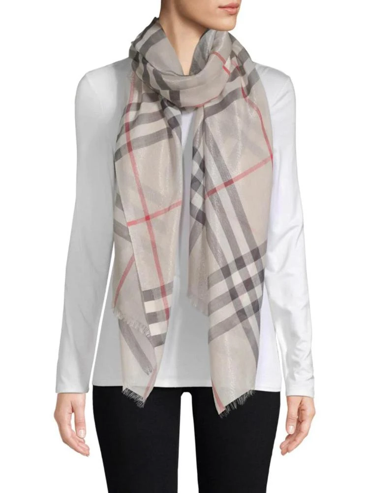 商品Burberry|Plaid Wool-Blend Scarf,价格¥3276,第1张图片