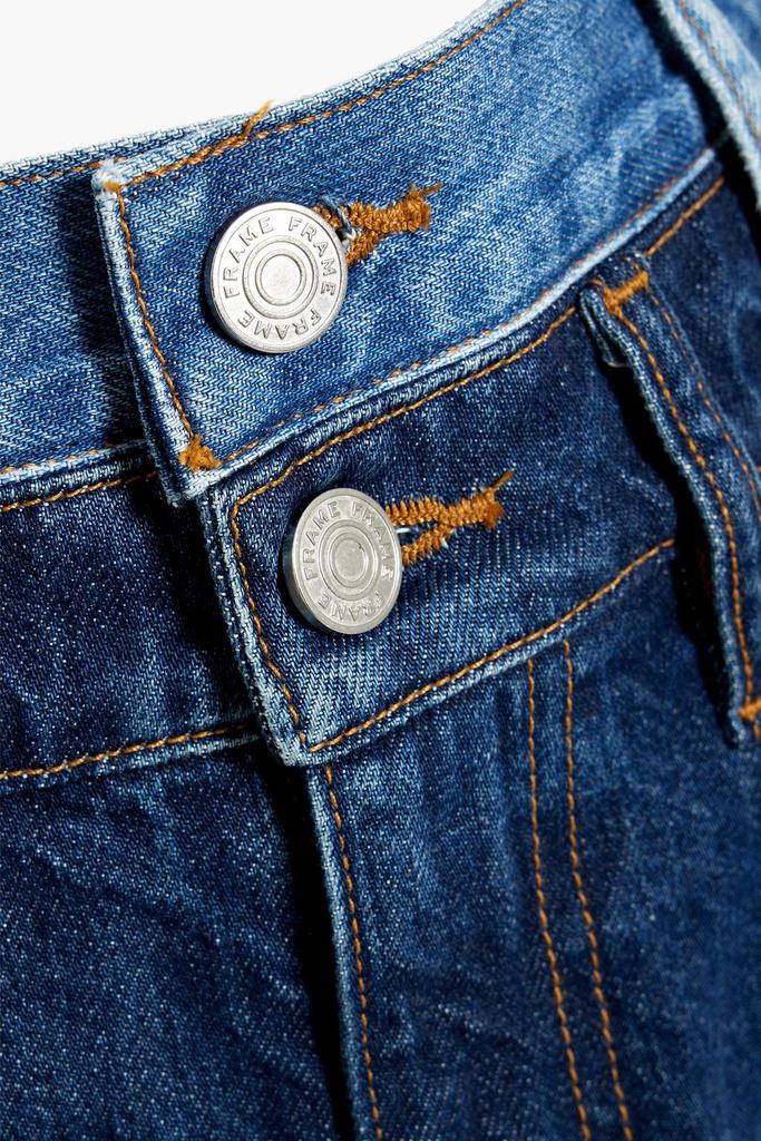 Two-tone high-rise bootcut jeans商品第2张图片规格展示