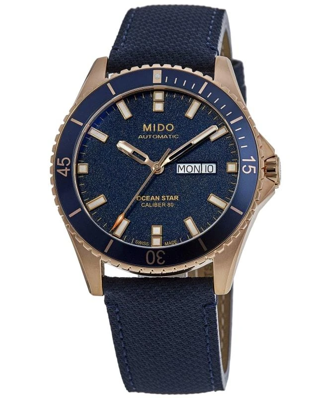 商品MIDO|Mido Ocean Star 200 Blue Dial Fabric Strap Men's Watch M026.430.36.041.00,价格¥5518,第1张图片