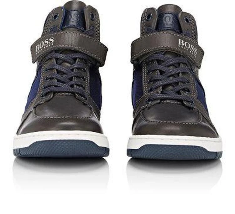 商品Hugo Boss|Canvas & Leather Ankle-Strap Sneakers,价格¥715,第2张图片详细描述