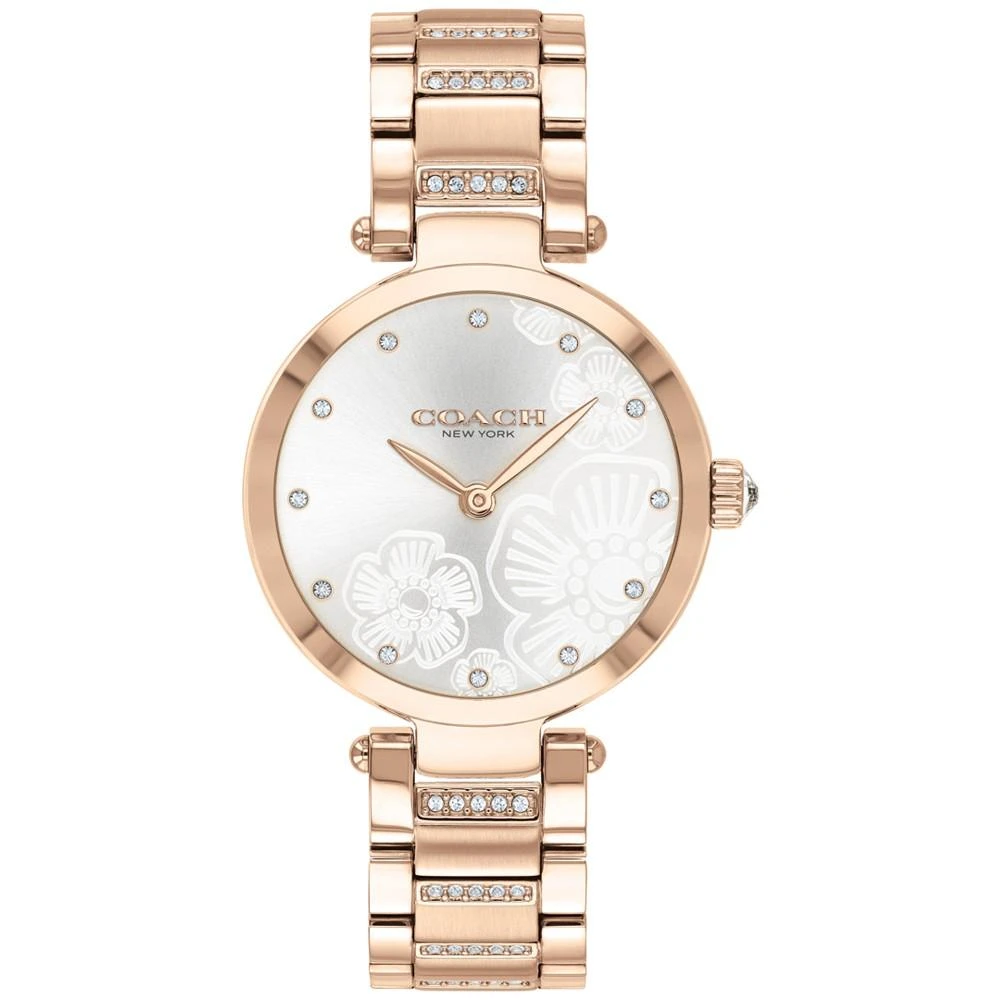 商品Coach|Women's Park Carnation Rose Gold-Tone Bracelet Watch 30mm,价格¥1662,第1张图片