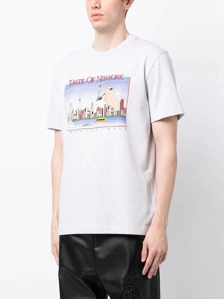 商品Alexander Wang|ALEXANDER WANG WOMEN CLASSIC SHORT SLEEVE SKYLINE GRAPHIC TEE,价格¥1307,第1张图片