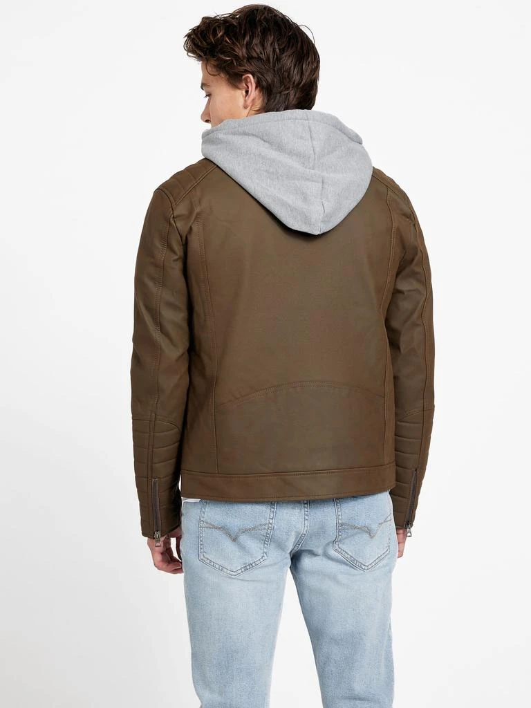 商品Guess Factory|Paxton Faux-Suede Moto Jacket,价格¥665,第4张图片详细描述