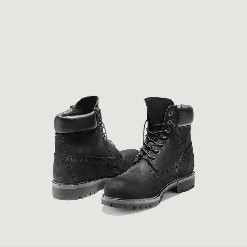 商品Timberland|6-inch Premium nubuck lace-up boots Black nubuck TIMBERLAND,价格¥948,第3张图片详细描述