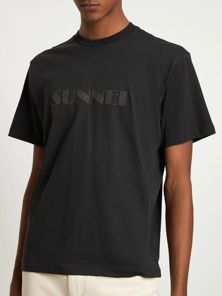 商品SUNNEI|Logo Print Cotton Jersey T-shirt,价格¥1298,第2张图片详细描述