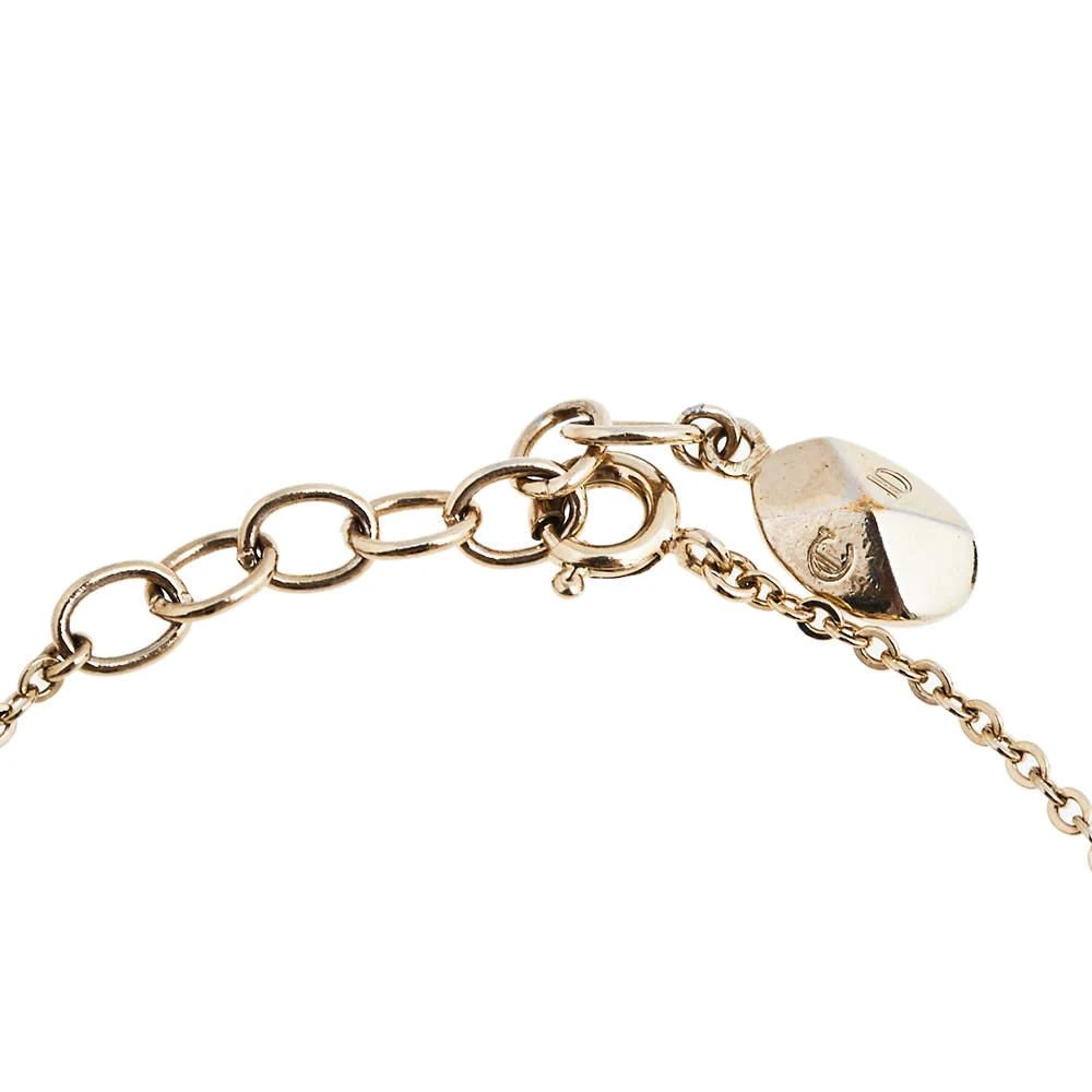 商品[二手商品] Dior|Dior Crystal CD Charm Gold Tone Bracelet,价格¥851,第5张图片详细描述